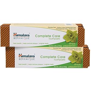 Himalaya Botanique Simply Peppermint Toothpaste Removes Plaque & Bad Breath,Prevents Bleeding Gums -150g (Pack of 2) Himalaya Botanique Simply Peppermint Toothpaste Removes Plaque & Bad Breath,Prevents Bleeding Gums -150g (Pack of 2)