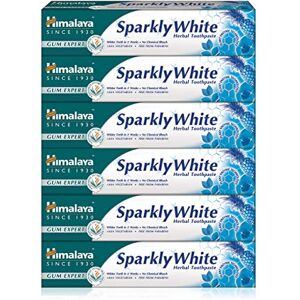 Himalaya Herbals Sparkly White Herbal Vegetarian Toothpaste for whitening Teeth with Advanced Plague Removal,Anti-inflammatory 12-Hour Germ Protection-75ml (Pack of 6) Himalaya Herbals Sparkly White Herbal Vegetarian Toothpaste for whitening Teeth with Advanced Plague Removal,Anti-inflammatory 12-Hour Germ Protection-75ml (Pack of 6)