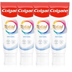 Colgate Total Whitening Toothpaste 4x100ml Stronger 24-Hour Bacterial Defence* Long-Lasting Active Protection* Effectively removes Surface Stains 8 Benefits for Complete Protection Colgate Total Whitening Toothpaste 4x100ml Stronger 24-Hour Bacterial Defence* Long-Lasting Active Protection* Effectively removes Surface Stains 8 Benefits for Complete Protection