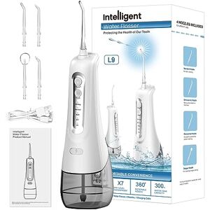 HOHAOO Water Flosser, Water Flossers for Teeth Cordless Portable Oral Irrigator Dental 300ML, IPX7 Waterfroof, DIY & 3 Modes, 3 Jet Tips and Tongue Cleaner, USB Rechargeable for Travel Home HOHAOO Water Flosser, Water Flossers for Teeth Cordless Portable Oral Irrigator Dental 300ML, IPX7 Waterfroof, DIY & 3 Modes, 3 Jet Tips and Tongue Cleaner, USB Rechargeable for Travel Home