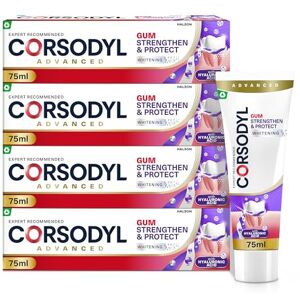 Corsodyl Toothpaste Multipack Gum Strengthen & Protect with Hyaluronic Acid, Whitening, 4 x 75ml Corsodyl Toothpaste Multipack Gum Strengthen & Protect with Hyaluronic Acid, Whitening, 4 x 75ml