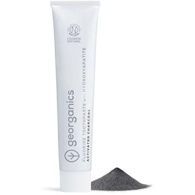 georganics Fluoride Toothpaste Hydroxyapatite 75ml Activated Charcoal georganics Fluoride Toothpaste Hydroxyapatite 75ml Activated Charcoal