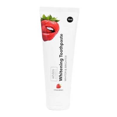 Whites Beaconsfield Teeth Whitening Toothpaste Strawberry 75 ml Tube Remineralises Teeth & Reduce Sensitivity. Remove Plaque & Surface Stains Supports Enamel Care & Promotes Fresh Breath Whites Beaconsfield Teeth Whitening Toothpaste Strawberry 75 ml Tube Remineralises Teeth & Reduce Sensitivity. Remove Plaque & Surface Stains Supports Enamel Care & Promotes Fresh Breath