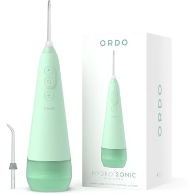ORDO Hydro Sonic Water Flosser, Cordless, 3 Pressure Settings, Mint Green Travel water flosser, USB charger, portable, dental professional recommended oral irrigator ORDO Hydro Sonic Water Flosser, Cordless, 3 Pressure Settings, Mint Green Travel water flosser, USB charger, portable, dental professional recommended oral irrigator