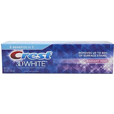Crest 3D White Whitening Toothpaste Radiant Mint 4.8 oz Crest 3D White Whitening Toothpaste Radiant Mint 4.8 oz
