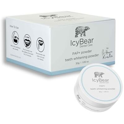 Care+ ICY Bear Pap+ Teeth Whitening Powder Dentist-Approved Natural Tooth Whitener for Sensitive Teeth, Vegan, Peroxide-Free Whitening Powder for a Brighter, Whiter Smile Care+ ICY Bear Pap+ Teeth Whitening Powder Dentist-Approved Natural Tooth Whitener for Sensitive Teeth, Vegan, Peroxide-Free Whitening Powder for a Brighter, Whiter Smile