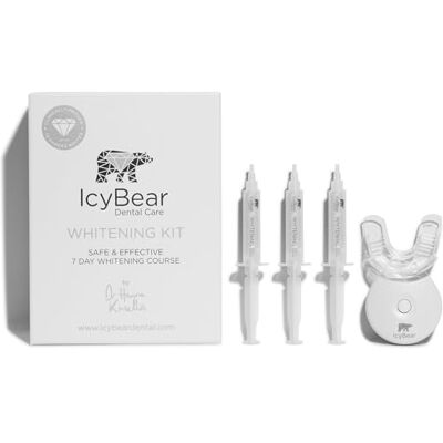 Care+ ICY Bear Teeth WHITENING KIT Easy at-Home Use Up to 10 Shades Whiter Peroxide-Free High Concentration Pap Formula LED Light Vegan & Cruelty-Free Care+ ICY Bear Teeth WHITENING KIT Easy at-Home Use Up to 10 Shades Whiter Peroxide-Free High Concentration Pap Formula LED Light Vegan & Cruelty-Free