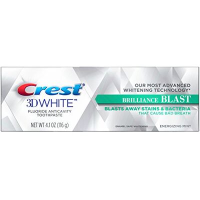 Crest 3D White Brilliance Blast Whitening Toothpaste for Sensitive Teeth Energizing Mint 4.1 oz (116g) Crest 3D White Brilliance Blast Whitening Toothpaste for Sensitive Teeth Energizing Mint 4.1 oz (116g)