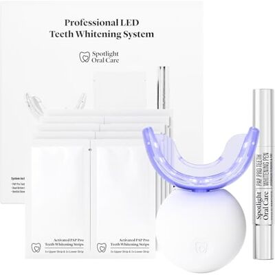 Care+ LED Teeth Whitening Kit – Made by Dentists Red Light Gum Care & Blue Light Whitening 10 Minute Strips, Not an Hour 10 Strips, Whitening Pen & Travel Case Included Care+ LED Teeth Whitening Kit – Made by Dentists Red Light Gum Care & Blue Light Whitening 10 Minute Strips, Not an Hour 10 Strips, Whitening Pen & Travel Case Included