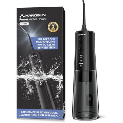 HANGSUN Cordless Water Flosser for Teeth Portable Oral Irrigator 4 Modes with DIY Custom Pressure, 300ML Tank, 30-Day Battery, IPX7 Waterproof, For Braces, Sensitive Gums, Home & Travel HANGSUN Cordless Water Flosser for Teeth Portable Oral Irrigator 4 Modes with DIY Custom Pressure, 300ML Tank, 30-Day Battery, IPX7 Waterproof, For Braces, Sensitive Gums, Home & Travel