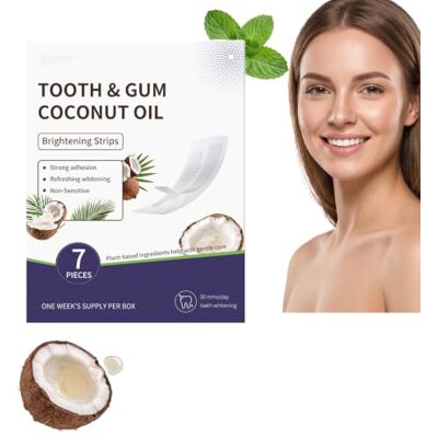 RaoNuan Coconut Oil Teeth Whitening Strips, Fresh Breath Oral Care Sticker (1PCS) RaoNuan Coconut Oil Teeth Whitening Strips, Fresh Breath Oral Care Sticker (1PCS)