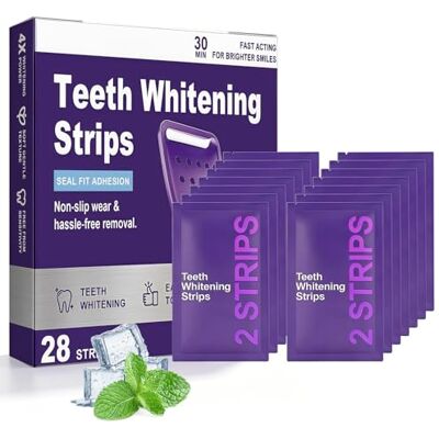 VelvetVista 28 Purple Tooth Whitening Strips, 14 Treatments Colour Correcting Care Gentle formula neutralises yellow tones and removes coffee & tea stains. Easy home application for a visibly brighter smile VelvetVista 28 Purple Tooth Whitening Strips, 14 Treatments Colour Correcting Care Gentle formula neutralises yellow tones and removes coffee & tea stains. Easy home application for a visibly brighter smile