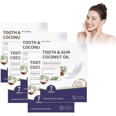WMGDLP Coconut Oil Teeth Brightening Strips with Mint – Non-Slip Enamel-Safe Oral Strips, Gentle Stain Remover for Delicate Teeth, Fresh Breath Strip, At-Home Dental Care Kit for Upper&Lower Tooth (5PCS) WMGDLP Coconut Oil Teeth Brightening Strips with Mint – Non-Slip Enamel-Safe Oral Strips, Gentle Stain Remover for Delicate Teeth, Fresh Breath Strip, At-Home Dental Care Kit for Upper&Lower Tooth (5PCS)