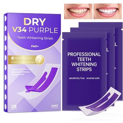Somnr 14 Treatment Purple Teeth Whitening Strips, Fast-Result & Sensitivity Free Tooth Whitening Strip for Quickly Remove Coffee, Wine, Smoking Stains, Non-Slip Dry Strip Teeth Brightening Kit Somnr 14 Treatment Purple Teeth Whitening Strips, Fast-Result & Sensitivity Free Tooth Whitening Strip for Quickly Remove Coffee, Wine, Smoking Stains, Non-Slip Dry Strip Teeth Brightening Kit