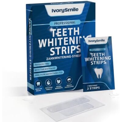 IvorySmile Professional Teeth Whitening Strips 21 Treatments Safe for Enamel Non Sensitive Teeth Whitening Bright Smile Without Any Harm Pack of 42 Strips + Mouth Opener Included IvorySmile Professional Teeth Whitening Strips 21 Treatments Safe for Enamel Non Sensitive Teeth Whitening Bright Smile Without Any Harm Pack of 42 Strips + Mouth Opener Included