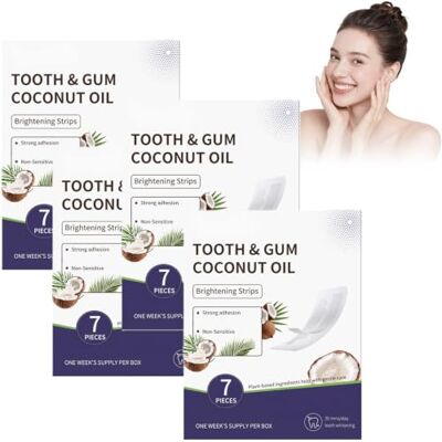 WMGDLP Coconut Oil Teeth Brightening Strips with Mint – Non-Slip Enamel-Safe Oral Strips, Gentle Stain Remover for Delicate Teeth, Fresh Breath Strip, At-Home Dental Care Kit for Upper&Lower Tooth (4PCS) WMGDLP Coconut Oil Teeth Brightening Strips with Mint – Non-Slip Enamel-Safe Oral Strips, Gentle Stain Remover for Delicate Teeth, Fresh Breath Strip, At-Home Dental Care Kit for Upper&Lower Tooth (4PCS)