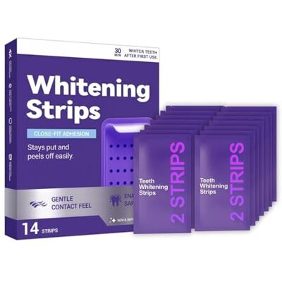 Kadohyrt Purple Teeth Whitening Strips – Gentle Daily Purple Whitening Strips for Surface Stain Reduction & Natural Shine, Portable Whitening Strips Purple for Home or On-The-Go Use (14) Kadohyrt Purple Teeth Whitening Strips – Gentle Daily Purple Whitening Strips for Surface Stain Reduction & Natural Shine, Portable Whitening Strips Purple for Home or On-The-Go Use (14)