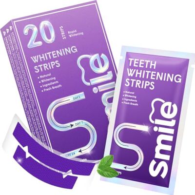 PdooClub Purple Teeth Whitening Strips 10 Treatments Enamel-Safe & No-Sensitivity & No-Slip Whitening Strips Removes Coffee & Wine Stains–Mint–Home Teeth Whitening Kit for Sensitive Teeth PdooClub Purple Teeth Whitening Strips 10 Treatments Enamel-Safe & No-Sensitivity & No-Slip Whitening Strips Removes Coffee & Wine Stains–Mint–Home Teeth Whitening Kit for Sensitive Teeth