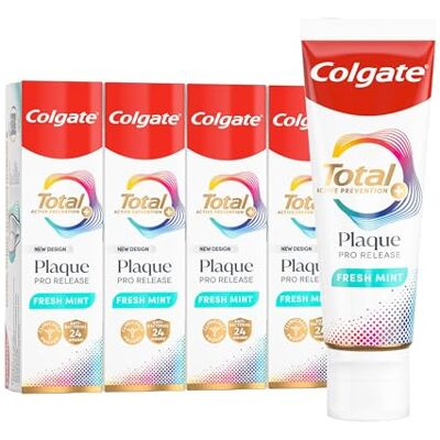 Colgate - Plaque Pro-Release Fresh Mint - 75ml - Pack 4 Colgate - Plaque Pro-Release Fresh Mint - 75ml - Pack 4