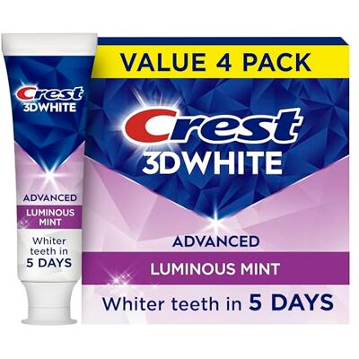 Crest 3D White Advanced Luminous Mint - 3.7 Oz Toothpaste Crest 3D White Advanced Luminous Mint - 3.7 Oz Toothpaste