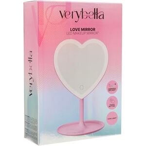 verybella Mirror for Make Up Table Pink Heart Shape Fixed Base In Which You Can Store Accessories Adjustable Led Lights Touch Switch Size 285 x 18 Cm verybella Mirror for Make Up Table Pink Heart Shape Fixed Base In Which You Can Store Accessories Adjustable Led Lights Touch Switch Size 285 x 18 Cm