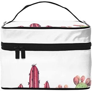 Yhrretyetwertge YUNKOU Watercolor Cactus Makeup Bag Portable Cosmetic Bag for Women Large Capacity Travel Makeup Case Organizer, Black, One Size Yhrretyetwertge YUNKOU Watercolor Cactus Makeup Bag Portable Cosmetic Bag for Women Large Capacity Travel Makeup Case Organizer, Black, One Size