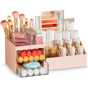 Subsky Makeup Organiser with Drawers, Make Up Storage Cosmetic Dressing Table Organiser Makeup Box with Drawerds for Dresser, Bedroom, Bathroom (Pink) Subsky Makeup Organiser with Drawers, Make Up Storage Cosmetic Dressing Table Organiser Makeup Box with Drawerds for Dresser, Bedroom, Bathroom (Pink)