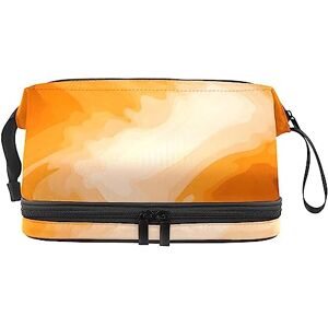 Nuff Orange Pattern Double-Layer Makeup Bag for Women and Girls, Large Cosmetic Bags Travel Toiletry Bag, Cosmetic Case Make up Organizer with Carry Handle Nuff Orange Pattern Double-Layer Makeup Bag for Women and Girls, Large Cosmetic Bags Travel Toiletry Bag, Cosmetic Case Make up Organizer with Carry Handle