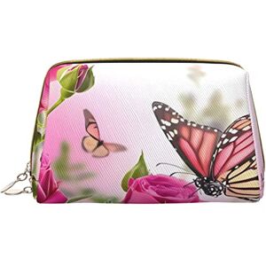 Nvjdvb256xch OCELIO Butterfly Kissing Flowers Makeup Bag Large Capacity Travel Cosmetic Bag Pu Leather Makeup Organizer Bag For Women, White, One Size Nvjdvb256xch OCELIO Butterfly Kissing Flowers Makeup Bag Large Capacity Travel Cosmetic Bag Pu Leather Makeup Organizer Bag For Women, White, One Size