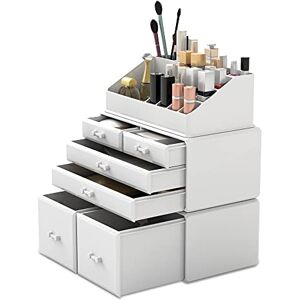 READAEER Makeup Cosmetic Organiser Storage Drawers Display Boxes Case with 6 Drawers, 3 Pieces, Freely Combined and Stacked. READAEER Makeup Cosmetic Organiser Storage Drawers Display Boxes Case with 6 Drawers, 3 Pieces, Freely Combined and Stacked.