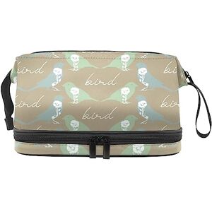 Nuff Bird Pattern Printing Double-Layer Makeup Bag for Women and Girls, Large Cosmetic Bags Travel Toiletry Bag, Cosmetic Case Make up Organizer with Carry Handle Nuff Bird Pattern Printing Double-Layer Makeup Bag for Women and Girls, Large Cosmetic Bags Travel Toiletry Bag, Cosmetic Case Make up Organizer with Carry Handle