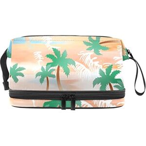 Nuff Coconut Tree Double-Layer Makeup Bag for Women and Girls, Large Cosmetic Bags Travel Toiletry Bag, Cosmetic Case Make up Organizer with Carry Handle Nuff Coconut Tree Double-Layer Makeup Bag for Women and Girls, Large Cosmetic Bags Travel Toiletry Bag, Cosmetic Case Make up Organizer with Carry Handle