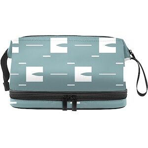 Nuff Geometric Pattern Double-Layer Makeup Bag for Women and Girls, Large Cosmetic Bags Travel Toiletry Bag, Cosmetic Case Make up Organizer with Carry Handle Nuff Geometric Pattern Double-Layer Makeup Bag for Women and Girls, Large Cosmetic Bags Travel Toiletry Bag, Cosmetic Case Make up Organizer with Carry Handle