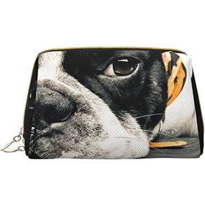 Nvjdvb256xch OCELIO French Bulldog Makeup Bag Large Capacity Travel Cosmetic Bag Pu Leather Makeup Organizer Bag For Women, White, One Size Nvjdvb256xch OCELIO French Bulldog Makeup Bag Large Capacity Travel Cosmetic Bag Pu Leather Makeup Organizer Bag For Women, White, One Size