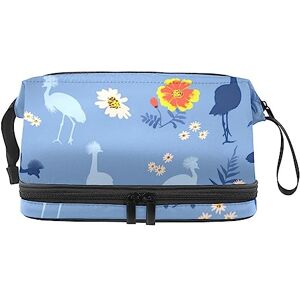 Nuff Animal Silhouette Double-Layer Makeup Bag for Women and Girls, Large Cosmetic Bags Travel Toiletry Bag, Cosmetic Case Make up Organizer with Carry Handle Nuff Animal Silhouette Double-Layer Makeup Bag for Women and Girls, Large Cosmetic Bags Travel Toiletry Bag, Cosmetic Case Make up Organizer with Carry Handle