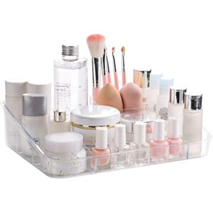 SUNFICON Makeup Organiser Tray Cosmetic Display Case Office Stationery Storage Holder Makeup Box Units for Bathroom Drawers,Vanities,Countertops, Office Desk,Washable Clear Acrylic SUNFICON Makeup Organiser Tray Cosmetic Display Case Office Stationery Storage Holder Makeup Box Units for Bathroom Drawers,Vanities,Countertops, Office Desk,Washable Clear Acrylic