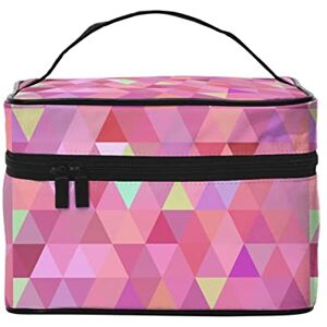 Sdfq Makeup Bag Travel Cosmetic Bag for Women Girl Large Makeup Organizer Bag Portable Toiletries Bag Red Polygon Sdfq Makeup Bag Travel Cosmetic Bag for Women Girl Large Makeup Organizer Bag Portable Toiletries Bag Red Polygon