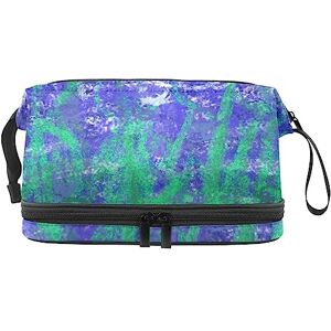 Nuff Impression Sea Double-Layer Makeup Bag for Women and Girls, Large Cosmetic Bags Travel Toiletry Bag, Cosmetic Case Make up Organizer with Carry Handle Nuff Impression Sea Double-Layer Makeup Bag for Women and Girls, Large Cosmetic Bags Travel Toiletry Bag, Cosmetic Case Make up Organizer with Carry Handle