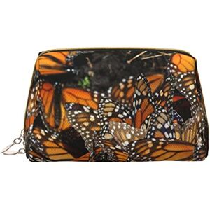 Nvjdvb256xch OCELIO Monarch Butterflies Makeup Bag Large Capacity Travel Cosmetic Bag Pu Leather Makeup Organizer Bag For Women, White, One Size Nvjdvb256xch OCELIO Monarch Butterflies Makeup Bag Large Capacity Travel Cosmetic Bag Pu Leather Makeup Organizer Bag For Women, White, One Size