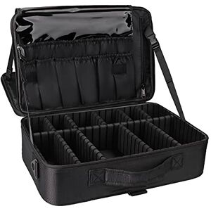 Relavel Travel Makeup Train Case Makeup Cosmetic Case Organizer Portable Artist Storage Bag with Adjustable Dividers for Cosmetics Makeup Brushes Toiletry Jewelry Digital Accessories,Black,X- Large Relavel Travel Makeup Train Case Makeup Cosmetic Case Organizer Portable Artist Storage Bag with Adjustable Dividers for Cosmetics Makeup Brushes Toiletry Jewelry Digital Accessories,Black,X- Large