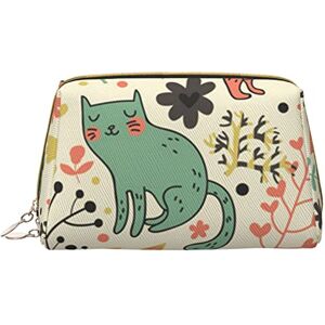 Nvjdvb256xch OCELIO Funny Cats Birds And Flowers Makeup Bag Large Capacity Travel Cosmetic Bag Pu Leather Makeup Organizer Bag For Women, White, One Size Nvjdvb256xch OCELIO Funny Cats Birds And Flowers Makeup Bag Large Capacity Travel Cosmetic Bag Pu Leather Makeup Organizer Bag For Women, White, One Size