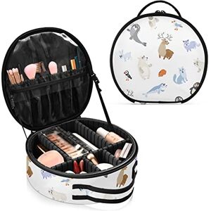 Moyyo Cute Animals Large Make up Bag for Women, Travel Makeup Bag with Removable Compartments, Waterproof Cosmetic Bag Portable Make Up Train Case Makeup Organiser Bag Toiletry Bag Moyyo Cute Animals Large Make up Bag for Women, Travel Makeup Bag with Removable Compartments, Waterproof Cosmetic Bag Portable Make Up Train Case Makeup Organiser Bag Toiletry Bag
