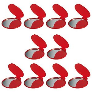 eBuyGB Compact Vanity Handbag Mirrors Folding Cosmetic Mirror Toiletry Bag, Red, Pack of 10 eBuyGB Compact Vanity Handbag Mirrors Folding Cosmetic Mirror Toiletry Bag, Red, Pack of 10