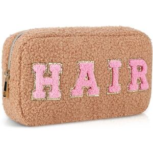 Zzflsm Chenille Letter Fluffy Cosmetic Storage Pouch Fuzzy Toiletry Bag Makeup Organizer Storage Bag Gift for Women and Girls(Camel) Zzflsm Chenille Letter Fluffy Cosmetic Storage Pouch Fuzzy Toiletry Bag Makeup Organizer Storage Bag Gift for Women and Girls(Camel)