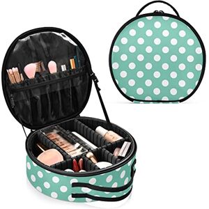 Moyyo Teal Dots Large Make up Bag for Women, Travel Makeup Bag with Removable Compartments, Waterproof Cosmetic Bag Portable Make Up Train Case Makeup Organiser Bag Toiletry Bag Moyyo Teal Dots Large Make up Bag for Women, Travel Makeup Bag with Removable Compartments, Waterproof Cosmetic Bag Portable Make Up Train Case Makeup Organiser Bag Toiletry Bag
