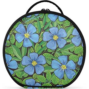 Moyyo Blue Flower Ans Leaves Large Make up Bag for Women, Travel Makeup Bag with Removable Compartments, Waterproof Cosmetic Bag Portable Make Up Train Case Makeup Organiser Bag Toiletry Bag Moyyo Blue Flower Ans Leaves Large Make up Bag for Women, Travel Makeup Bag with Removable Compartments, Waterproof Cosmetic Bag Portable Make Up Train Case Makeup Organiser Bag Toiletry Bag
