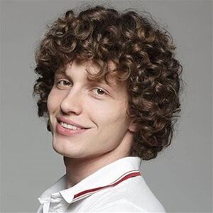 Tseses Brown Curly Short Afro Wig for Male Guy California Mens Cosplay Costume Daily Hair Synthetic Heat Resistant Mens Full Wigs Tseses Brown Curly Short Afro Wig for Male Guy California Mens Cosplay Costume Daily Hair Synthetic Heat Resistant Mens Full Wigs