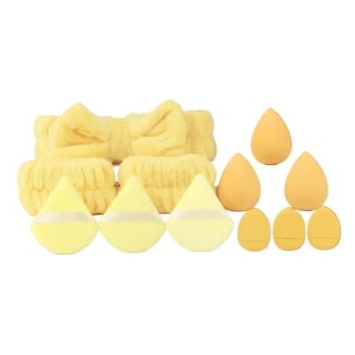 LADFRTYU Powder Puffs 24-PCS Facial Makeup Tool Set Soft Hydro For Face Wash Air Cushion Puff Cosmetic Sponge(Yellow) LADFRTYU Powder Puffs 24-PCS Facial Makeup Tool Set Soft Hydro For Face Wash Air Cushion Puff Cosmetic Sponge(Yellow)