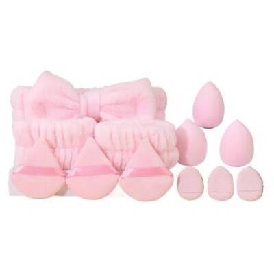 LADFRTYU Powder Puffs 24-PCS Facial Makeup Tool Set Soft Hydro For Face Wash Air Cushion Puff Cosmetic Sponge(Pink) LADFRTYU Powder Puffs 24-PCS Facial Makeup Tool Set Soft Hydro For Face Wash Air Cushion Puff Cosmetic Sponge(Pink)