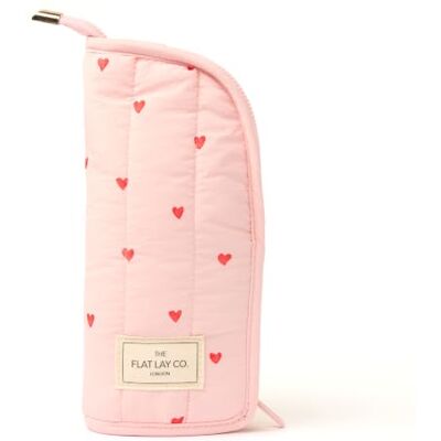The Flat Lay Co. The Flat Lay Co Standing Makeup Brush Case, Sweet Pink Hearts The Flat Lay Co. The Flat Lay Co Standing Makeup Brush Case, Sweet Pink Hearts